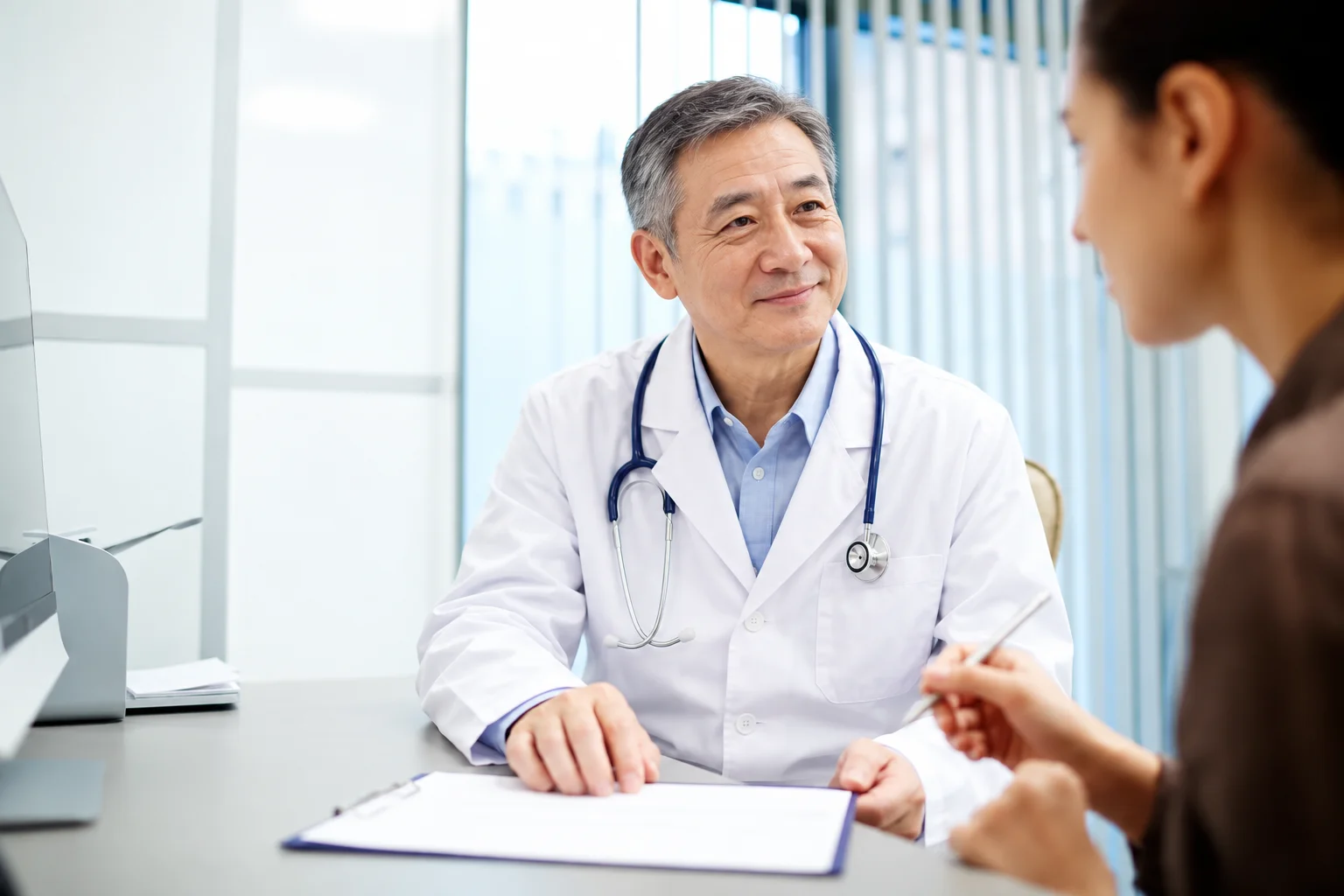A doctor discussing a care plan with a patient